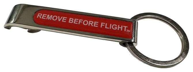 "Remove Before Flight" Bottle Opener Key Chain
