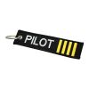 Pilot Epaulet Embroidered Keychain - Captain Four Gold Stripes