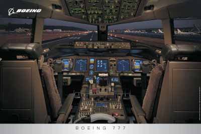 Boeing 777 Flight Deck Poster