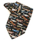 World War II Airplanes on a Silk Tie