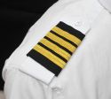 Austin Flight Check Pilot Epaulets - Four Bar with Velcro Attachment - Captain