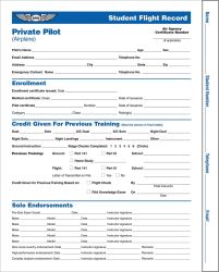 ASA Student Flight Record - Private Pilot