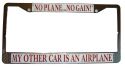 "My Other Car is an Airplane" License Plate Frame