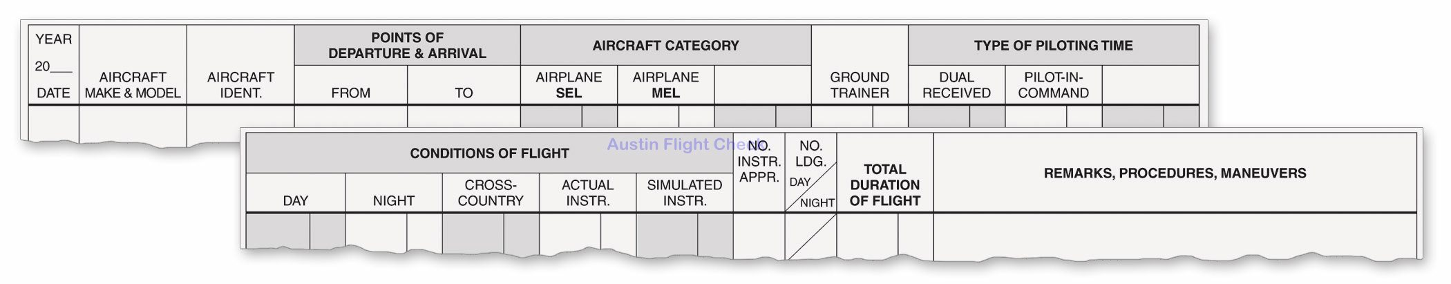 ASA SP-30 Logbook Heading