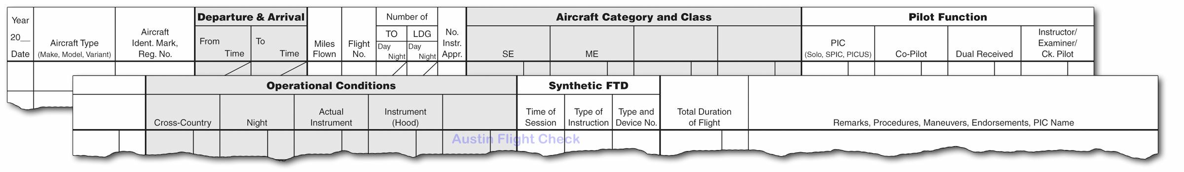 ASA SP-6 Logbook Heading